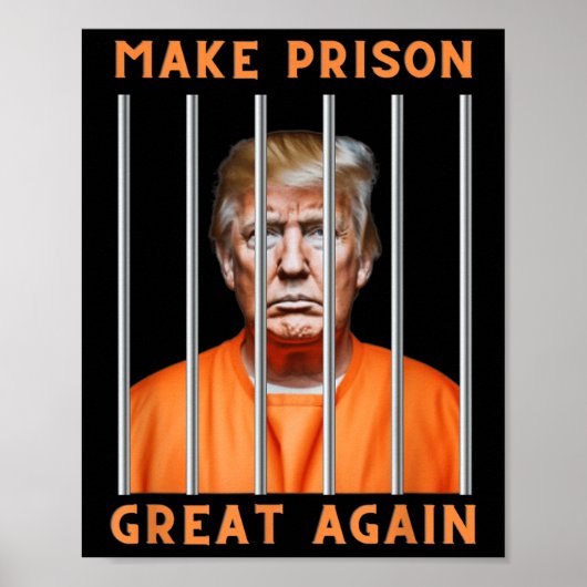 Trump 2024 in de gevangenis poster (Voorkant)