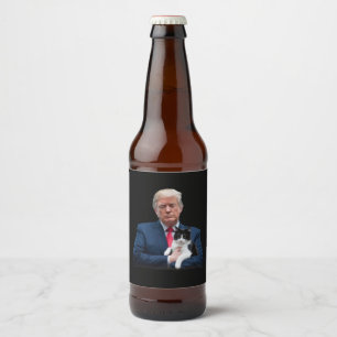 Trump 2024 Kat MAGA Grappige Trump Kat Bier Etiket