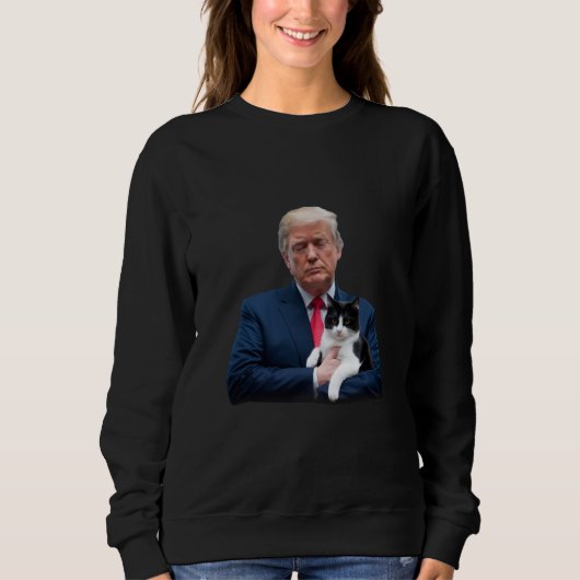 Trump 2024 Kat MAGA Grappige Trump Kat Trui (Voorkant)