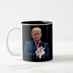Trump 2024 Kat MAGA Grappige Trump Kat Tweekleurige Koffiemok