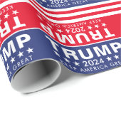 Trump 2024 Keep America Great America Cadeaupapier (Rol Hoek)