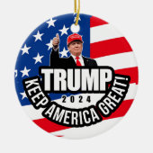 Trump 2024 Keep America Great America Keramisch Ornament (Voorkant)