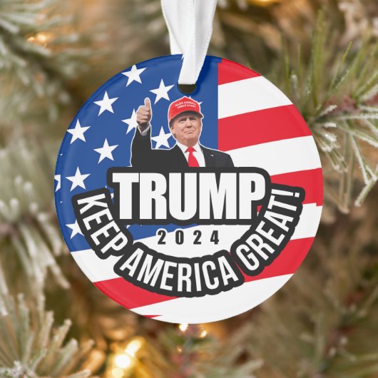 Trump 2024 Keep America Great America Ornament (Boom)