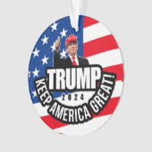 Trump 2024 Keep America Great America Ornament (voorkant)