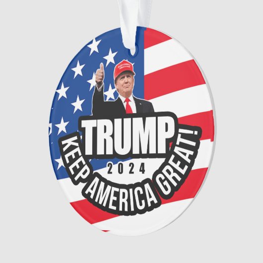 Trump 2024 Keep America Great America Ornament (voorkant)