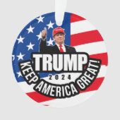 Trump 2024 Keep America Great America Ornament (voorkant)