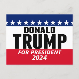 Trump 2024 Keep America Great - blue red Briefkaart