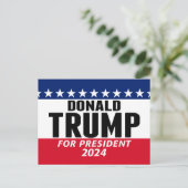 Trump 2024 Keep America Great - blue red Briefkaart (Staand voorkant)