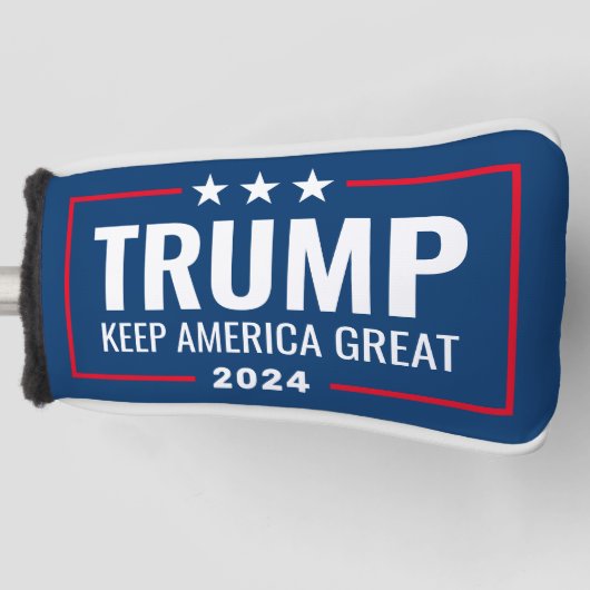 Trump 2024 Keep America Great - blue red Golfheadcover (Voorkant)