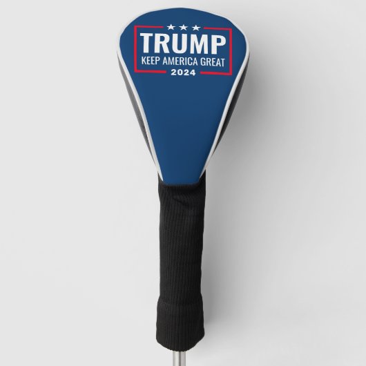 Trump 2024 Keep America Great - blue red Golfheadcover (Voorkant)