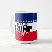 Trump 2024 Keep America Great - blue red Koffiemok (Voorkant links)