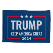 Trump 2024 Keep America Great - blue red Kussensloop (Achterkant)