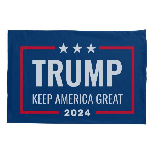 Trump 2024 Keep America Great - blue red Kussensloop (Achterkant)