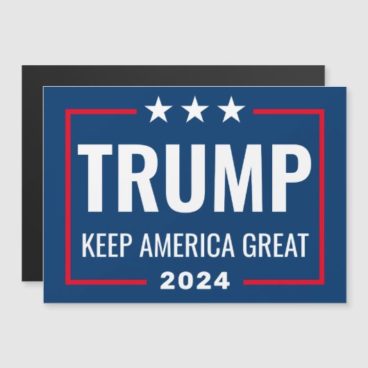 Trump 2024 Keep America Great - blue red Magnet (Voorkant / Achterkant)
