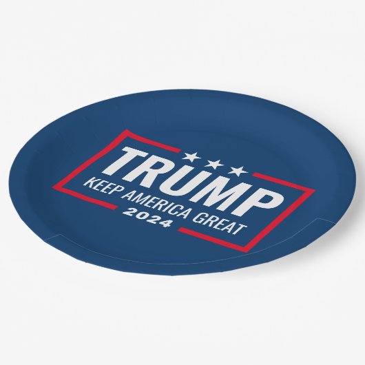 Trump 2024 Keep America Great - blue red Papieren Bordje (Gekanteld)