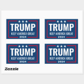 Trump 2024 Keep America Great - blue red Rechthoekige Sticker (Vel)