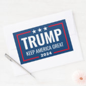 Trump 2024 Keep America Great - blue red Rechthoekige Sticker (Envelop)