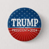 Trump 2024 Keep America Great - blue red Ronde Button 5,7 Cm (Voorkant)