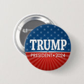 Trump 2024 Keep America Great - blue red Ronde Button 5,7 Cm (Voorkant /achterkant)