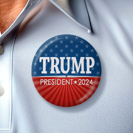 Trump 2024 Keep America Great - blue red Ronde Button 5,7 Cm