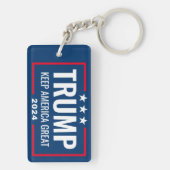 Trump 2024 Keep America Great - blue red Sleutelhanger (achterkant)