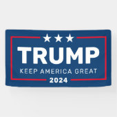 Trump 2024 Keep America Great - blue red Spandoek (Horizontaal)