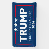 Trump 2024 Keep America Great - blue red Spandoek (Verticaal)