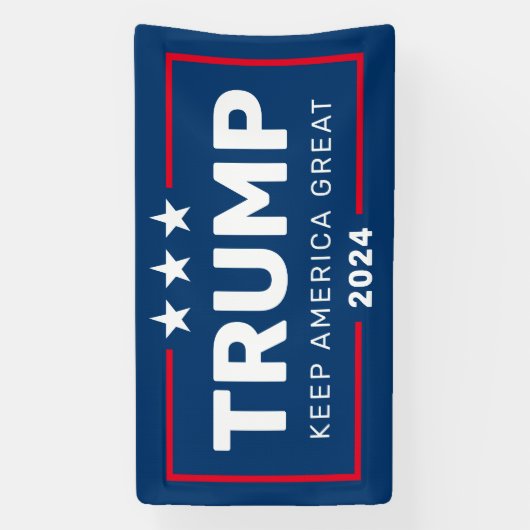 Trump 2024 Keep America Great - blue red Spandoek (Verticaal)