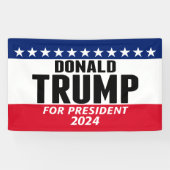Trump 2024 Keep America Great - blue red Spandoek (Horizontaal)