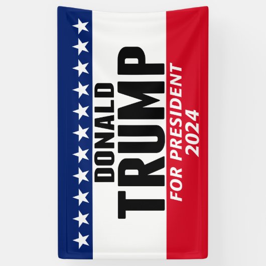 Trump 2024 Keep America Great - blue red Spandoek (Verticaal)