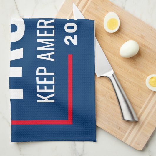 Trump 2024 Keep America Great - blue red Theedoek (Quarter Fold)