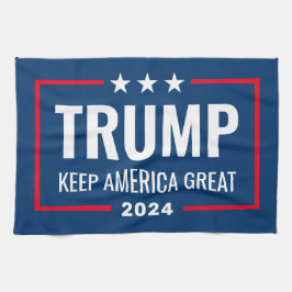 Trump 2024 Keep America Great - blue red Theedoek