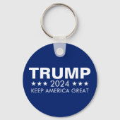 Trump 2024 Keep America Great - foto op de achterk Sleutelhanger (Voorkant)