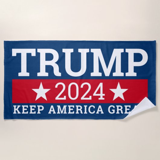 Trump 2024 Keep America Great - modern marvy Strandlaken (Voorkant)