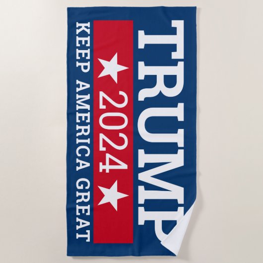Trump 2024 Keep America Great - modern marvy Strandlaken (Voorkant)