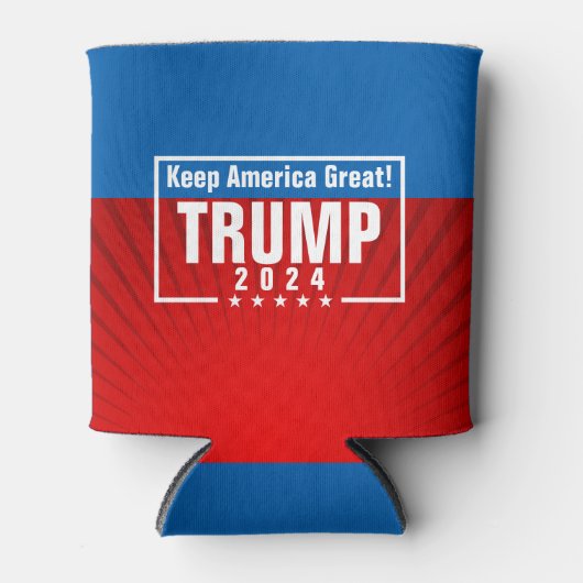 Trump 2024 Keep America Great Stars Lijst Blikjeskoeler (Voorkant)