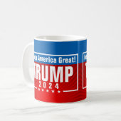 Trump 2024 Keep America Great Stars Lijst Koffiemok (Voorkant links)