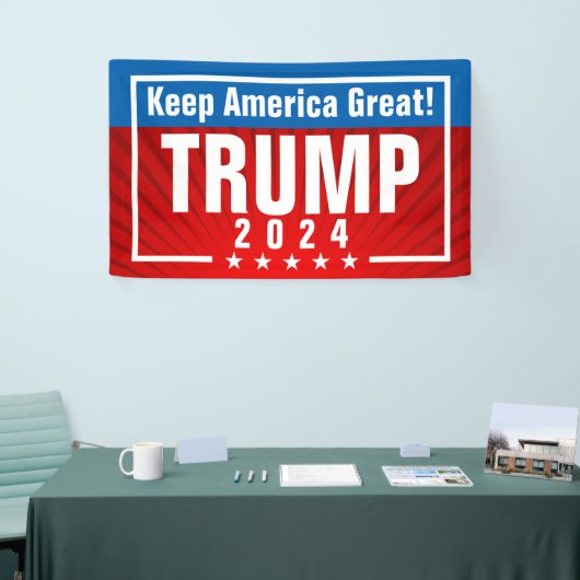 Trump 2024 Keep America Great Stars Lijst Spandoek (Beurs)