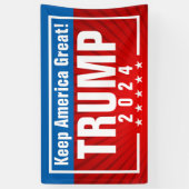 Trump 2024 Keep America Great Stars Lijst Spandoek (Verticaal)