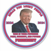 Trump 2024 Kennedy Musk Vance stemming Sticker (Voorkant)