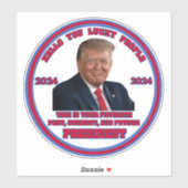 Trump 2024 Kennedy Musk Vance stemming Sticker (Vel)