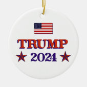 Trump 2024 keramisch ornament (Voorkant)