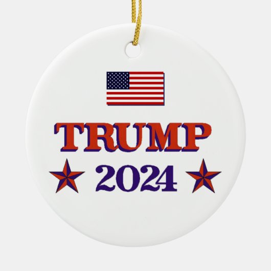Trump 2024 keramisch ornament (Voorkant)