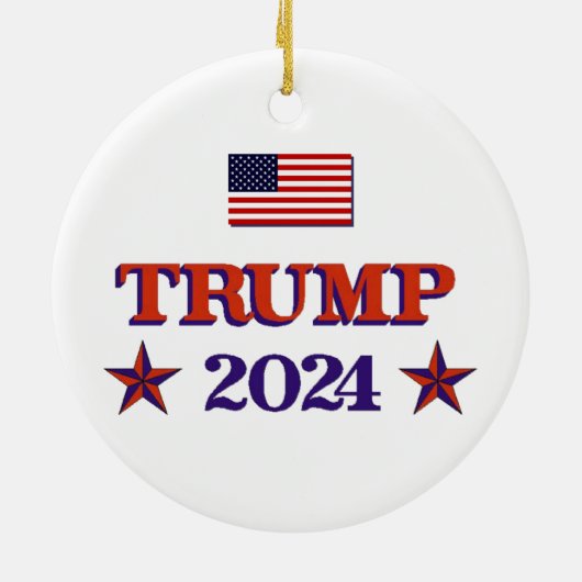 Trump 2024 keramisch ornament (Achterkant)
