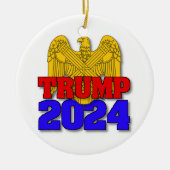 Trump 2024 keramisch ornament (Voorkant)