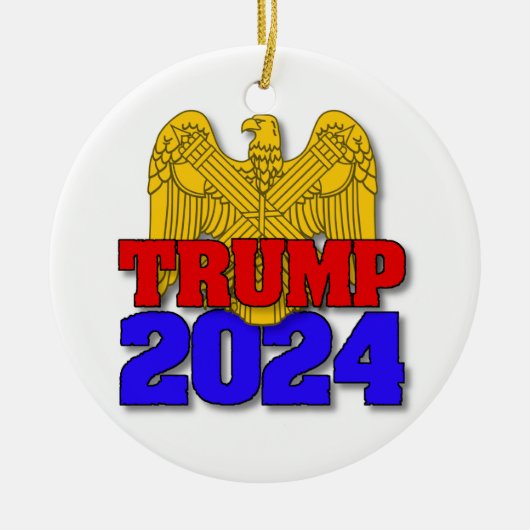 Trump 2024 keramisch ornament (Voorkant)