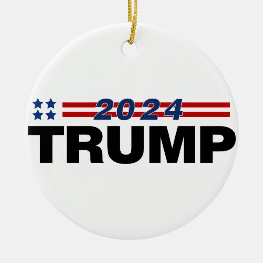 Trump 2024 keramisch ornament (Voorkant)