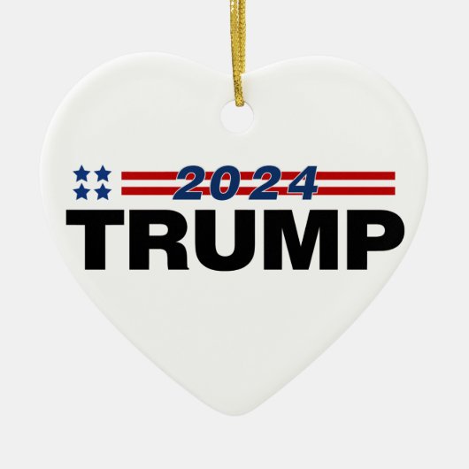 Trump 2024 keramisch ornament (Voorkant)