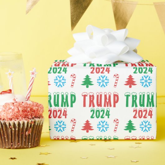 Trump 2024 kerstcadeaupapier cadeaupapier (Verjaardagsfeest)