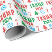 Trump 2024 kerstcadeaupapier cadeaupapier (Rol Hoek)